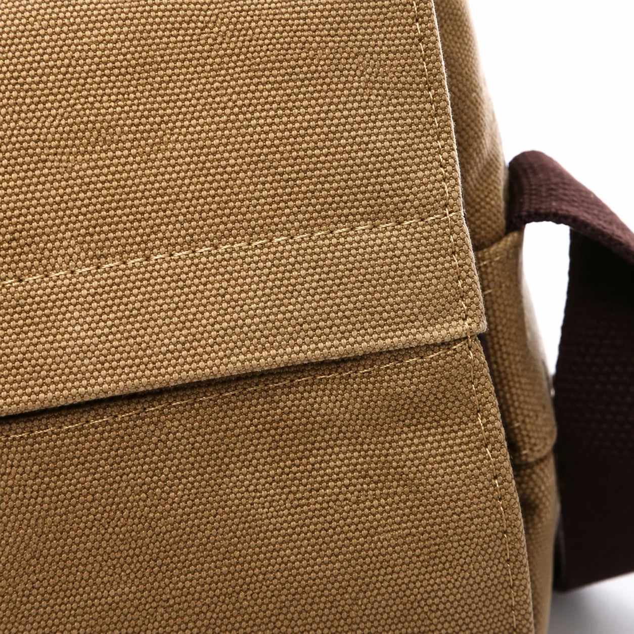 Men’s Canvas Messenger Bag - Large Buckle Flap Satchel