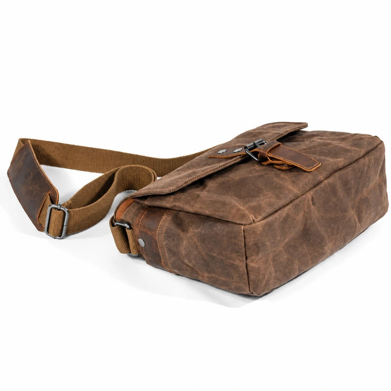 Men’s Small Canvas Messenger Bag - Vintage Everyday Shoulder Bag