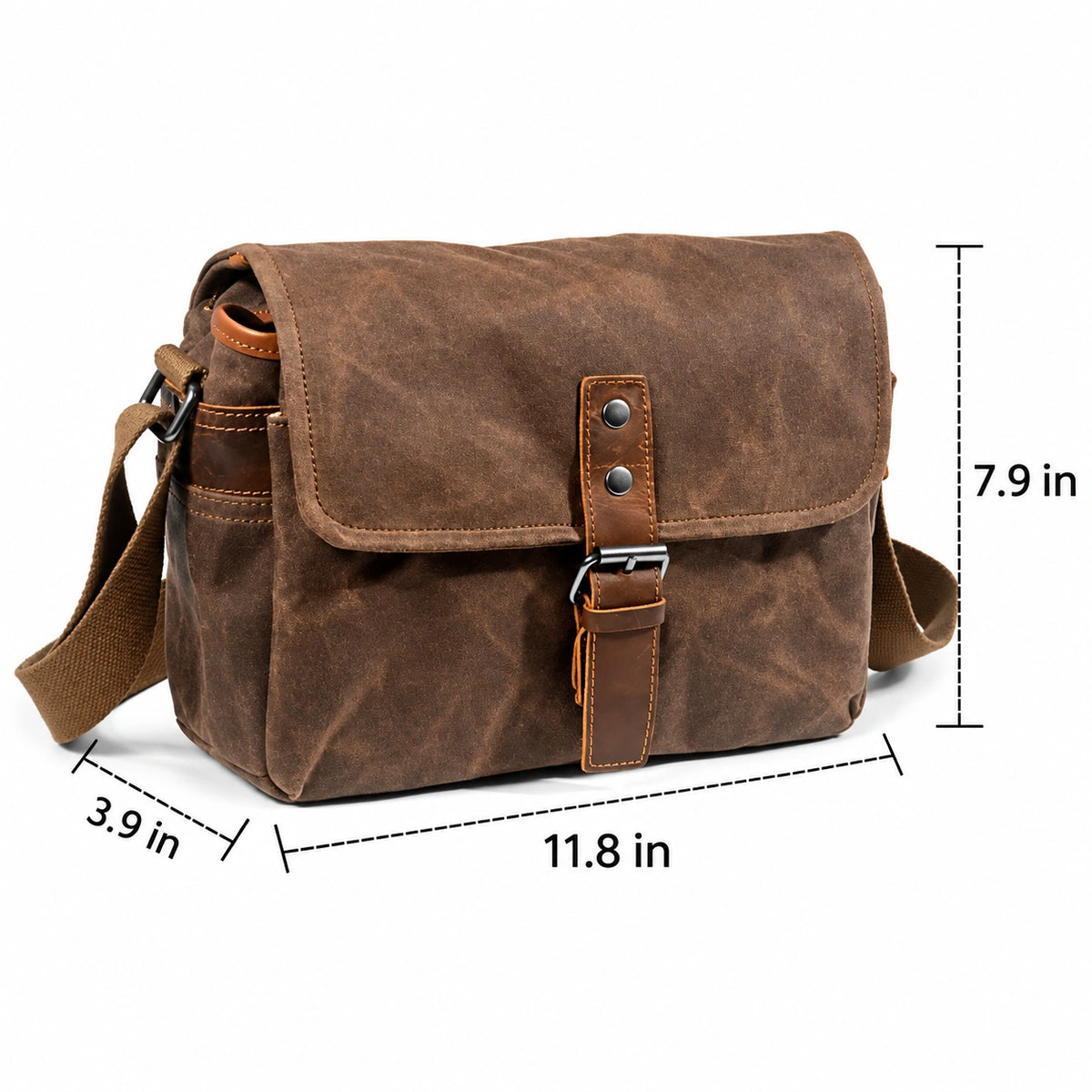 Men’s Canvas Messenger Bag – Vintage Everyday Shoulder Bag