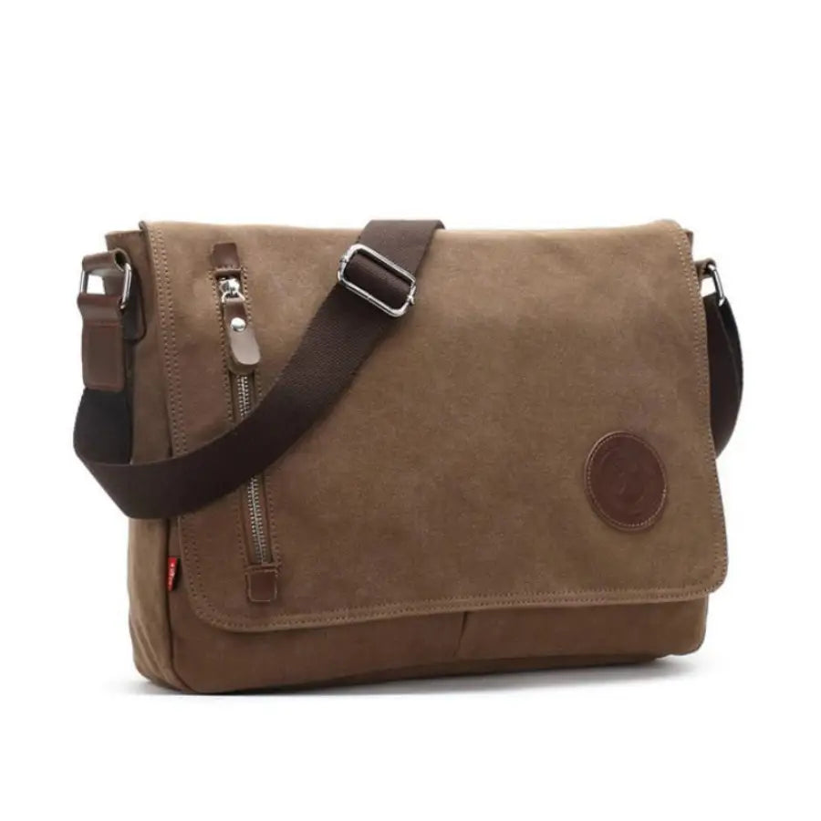 Men’s Canvas Messenger Bag – Vintage Flap Everyday Carry