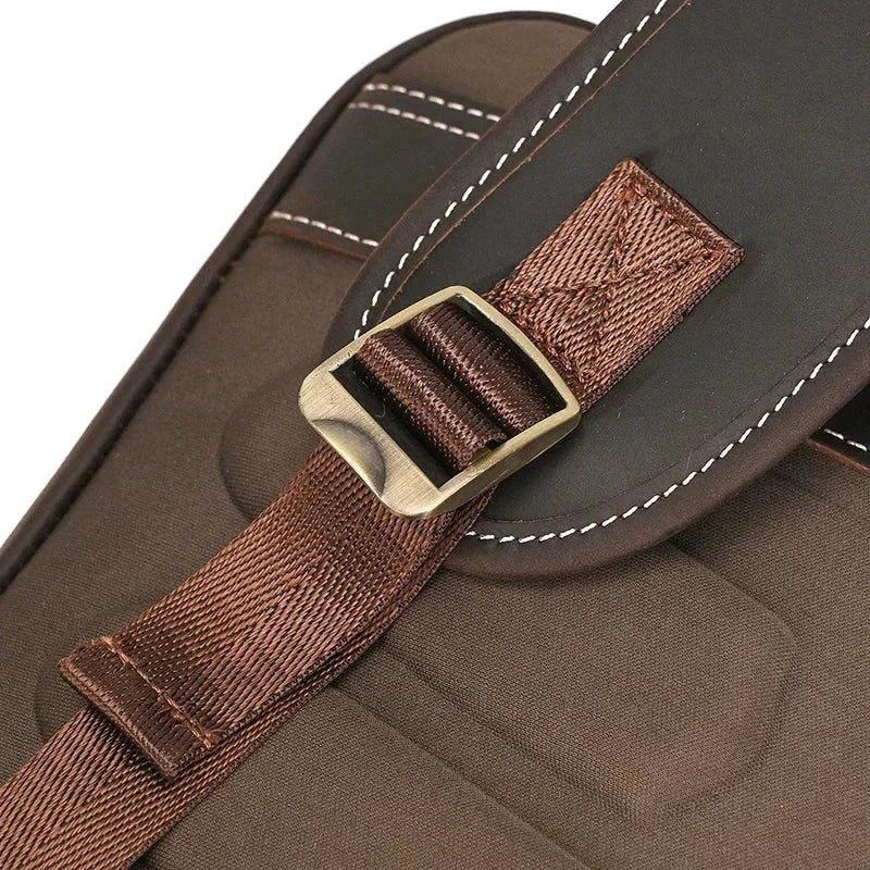 Men’s Crazy Horse Leather Backpack - 15-Inch Laptop Bag