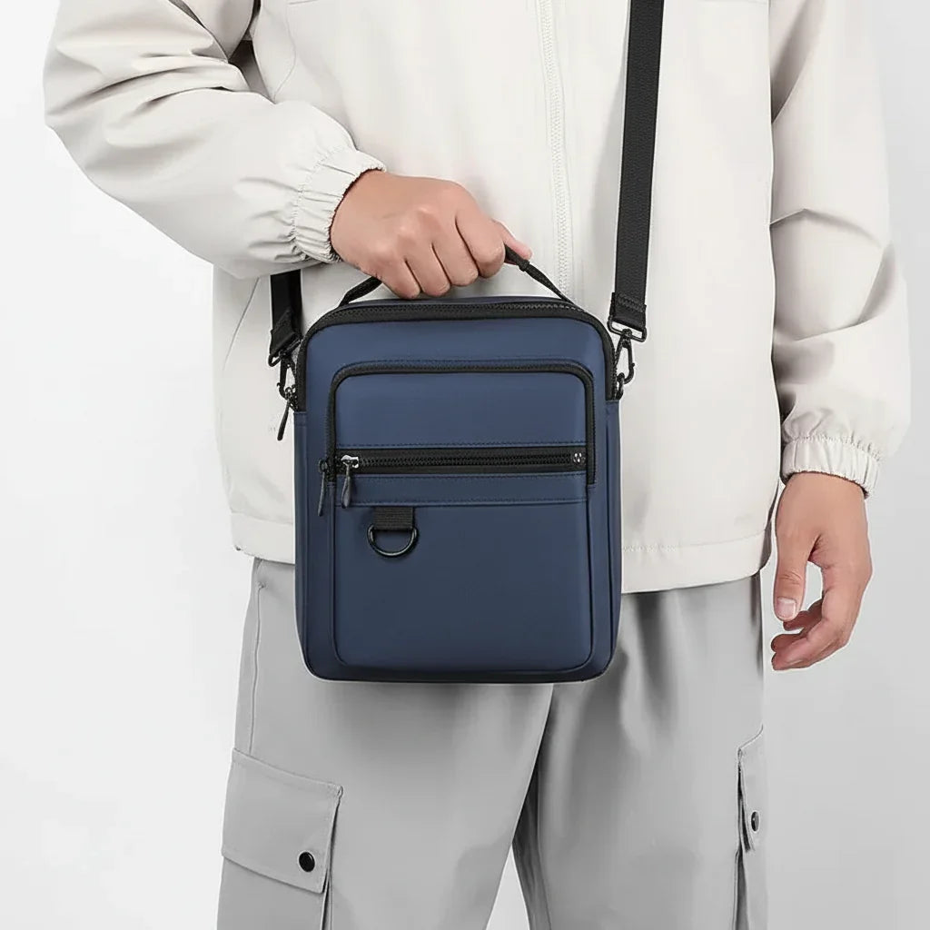 Men’s Crossbody Bag - Dual Zip Pocket Everyday Carry