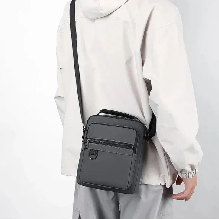 Men’s Crossbody Bag - Dual Zip Pocket Everyday Carry