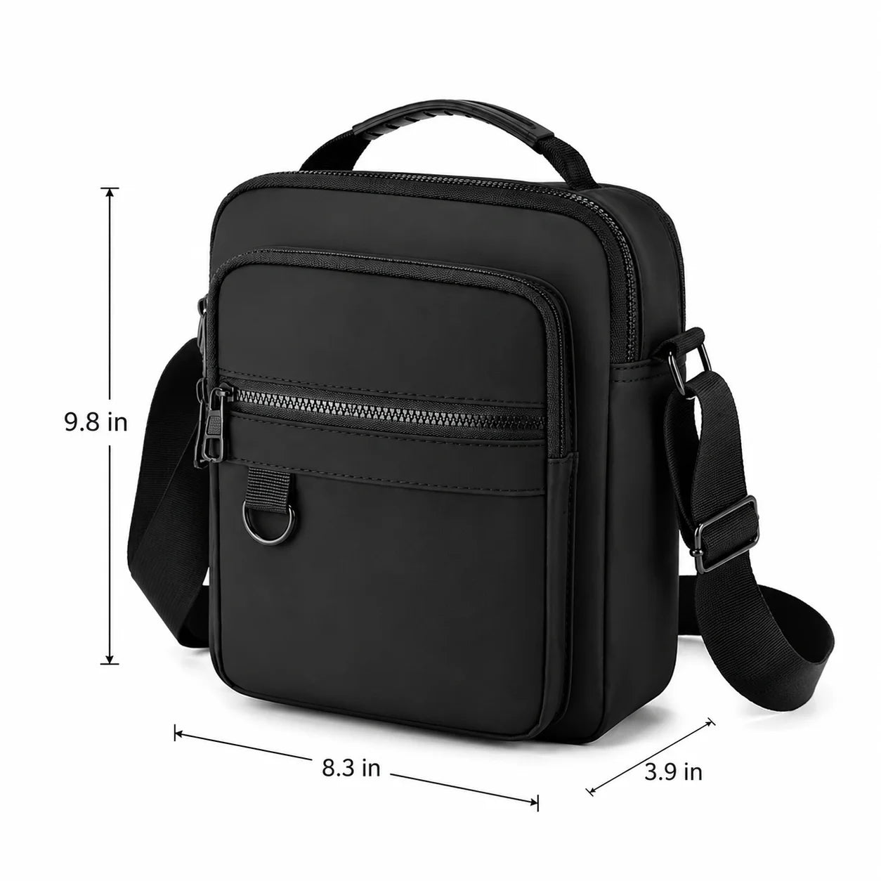 Men’s Crossbody Bag - Dual Zip Pocket Everyday Carry