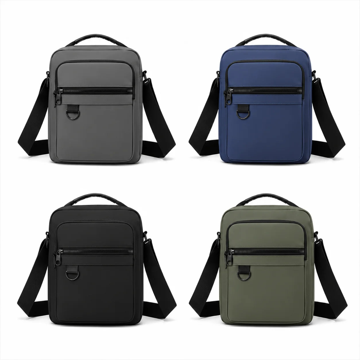 Men’s Crossbody Bag - Dual Zip Pocket Everyday Carry