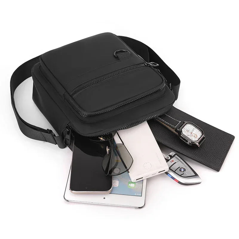 Men’s Crossbody Bag - Dual Zip Pocket Everyday Carry