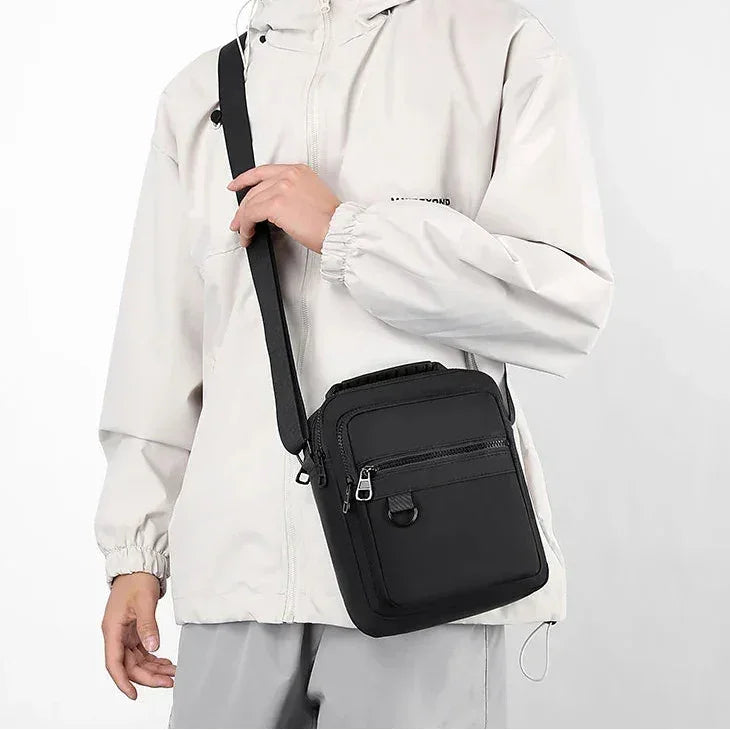 Men’s Crossbody Bag - Dual Zip Pocket Everyday Carry