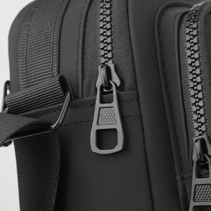 Men’s Crossbody Bag - Dual Zip Pocket Everyday Carry