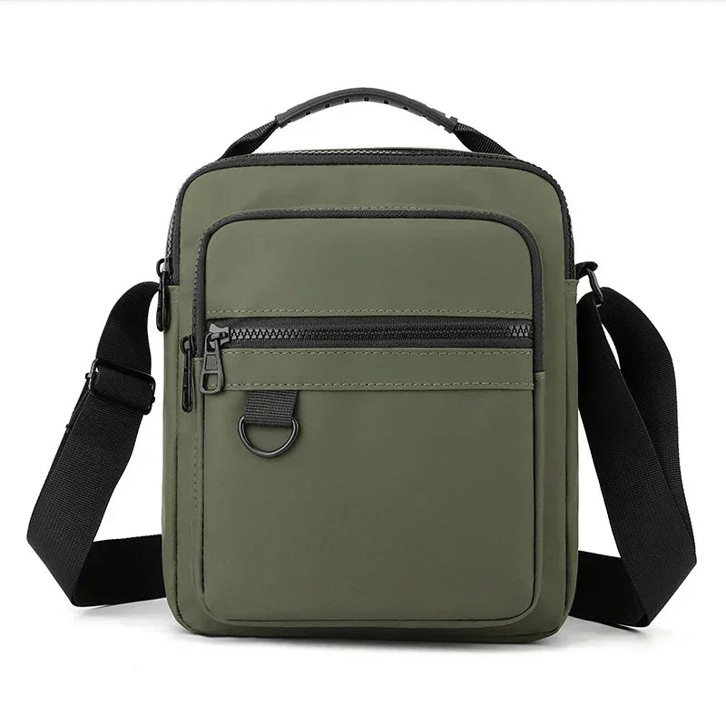 Men’s Crossbody Bag - Dual Zip Pocket Everyday Carry - Olive