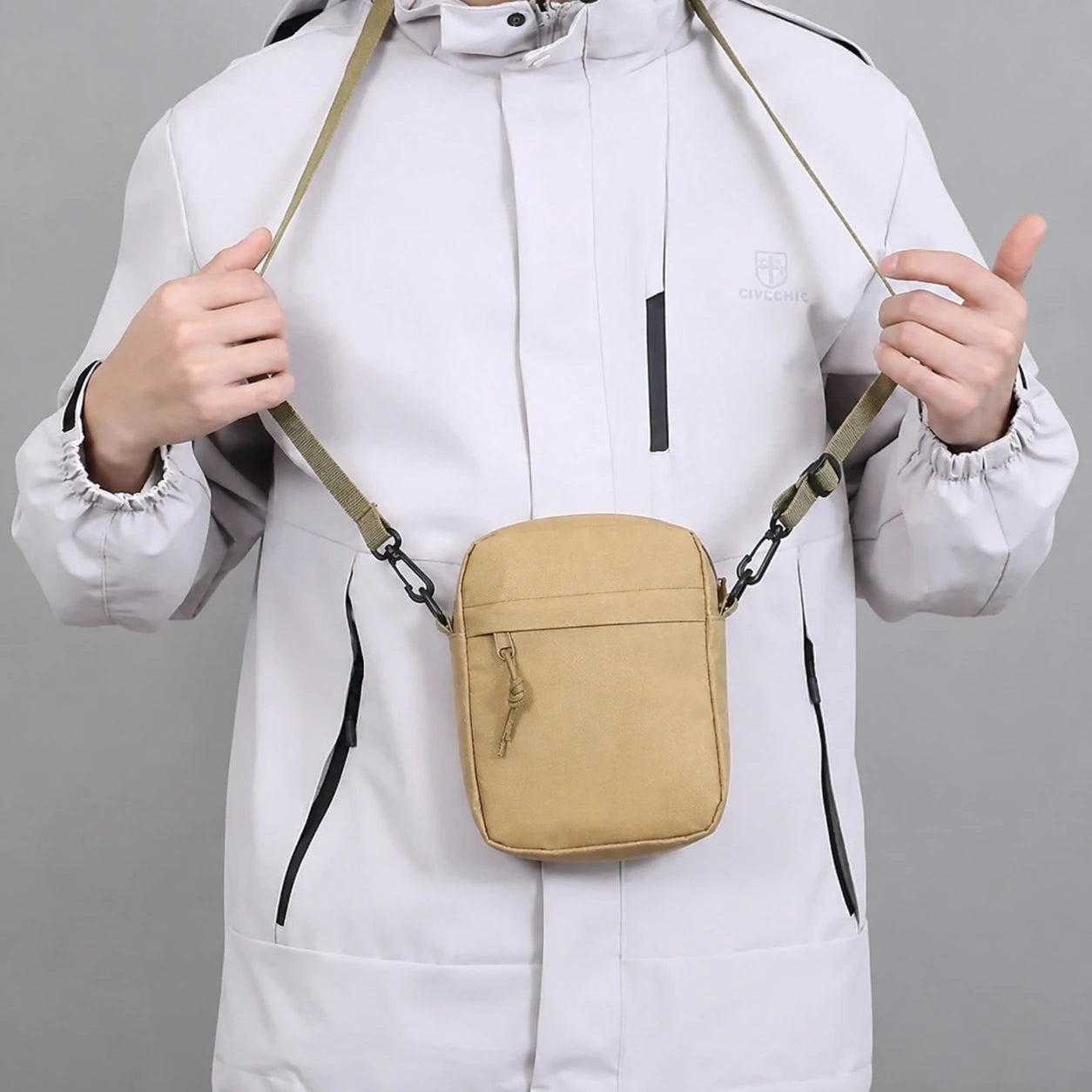 Men’s Crossbody Bag - Small Zip Pocket Carry
