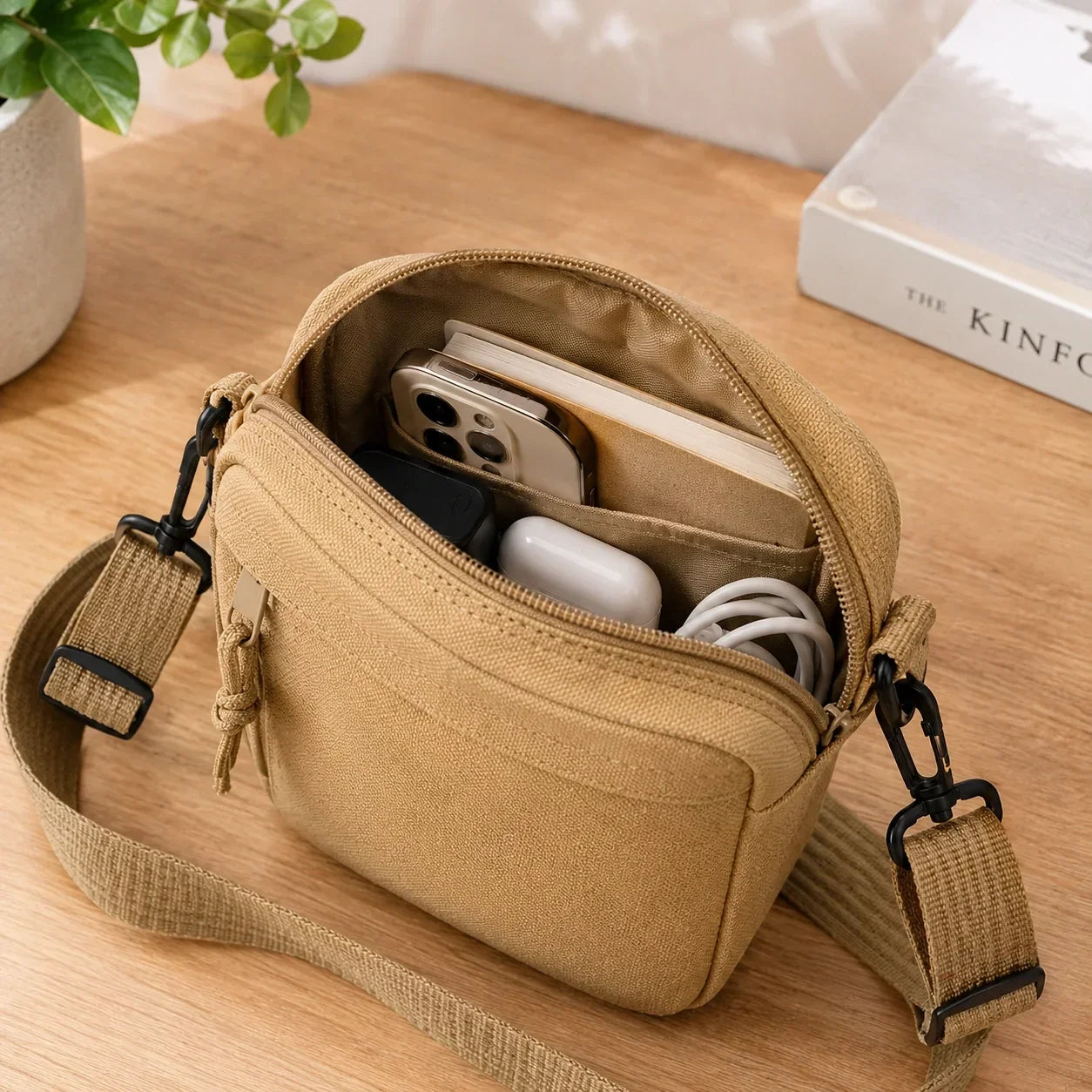 Men’s Crossbody Bag - Small Zip Pocket Carry