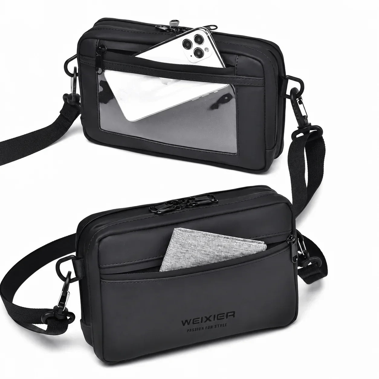 Men’s Crossbody Bag - Water-Resistant Touchscreen Pocket