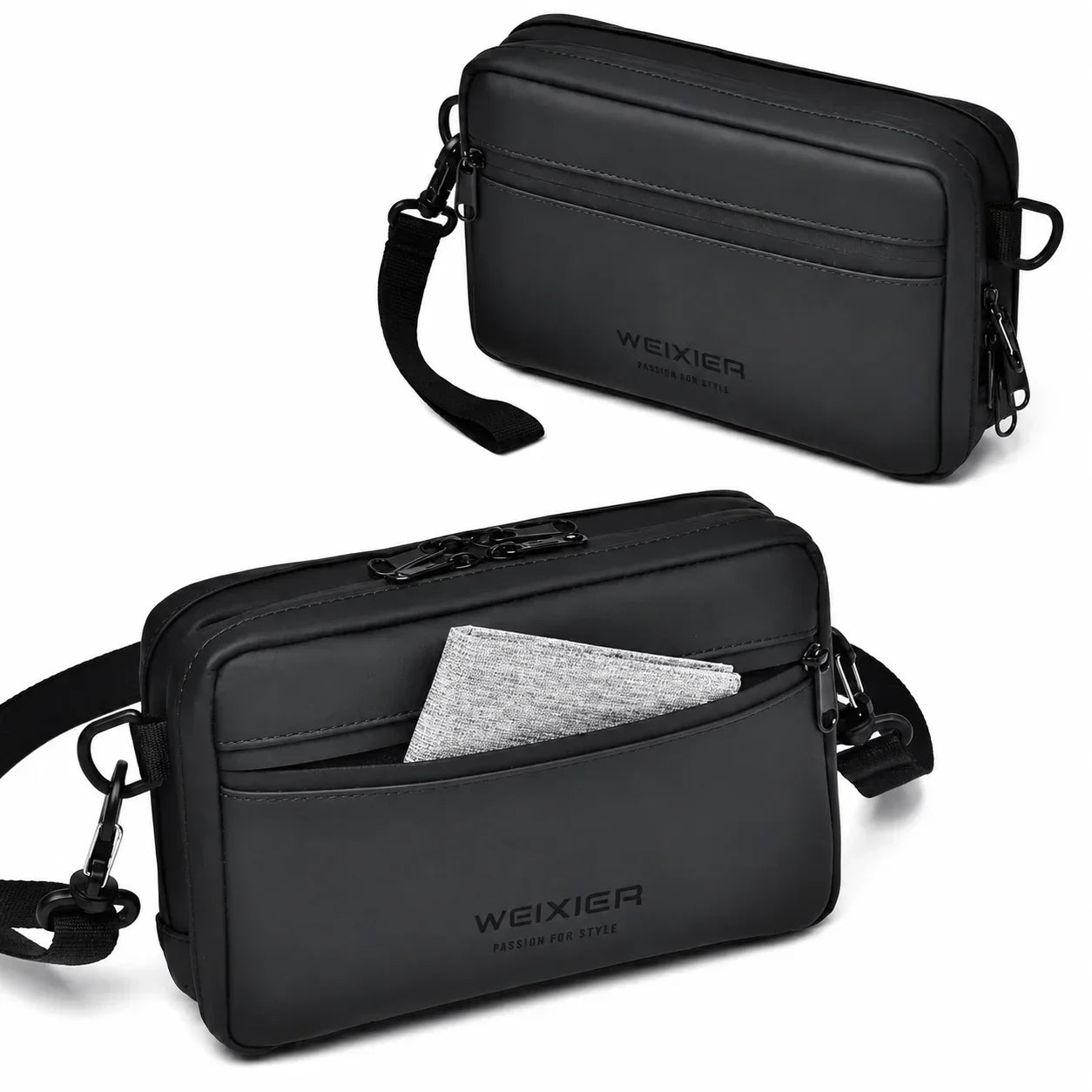 Men’s Crossbody Bag - Water-Resistant Touchscreen Pocket