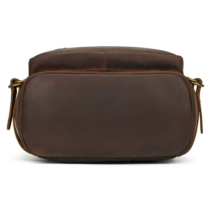 Men’s Full-Grain Cowhide Leather Backpack – Vintage Work & Daily Carry Bag