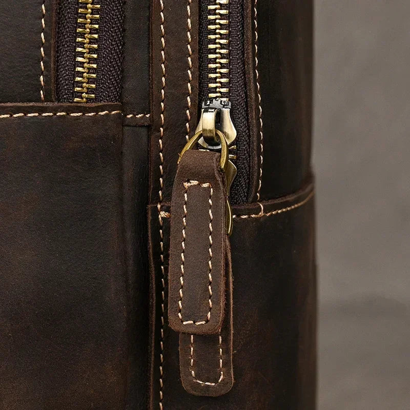 Men’s Full Grain Leather Sling Bag – Crazy Horse One Strap Pack