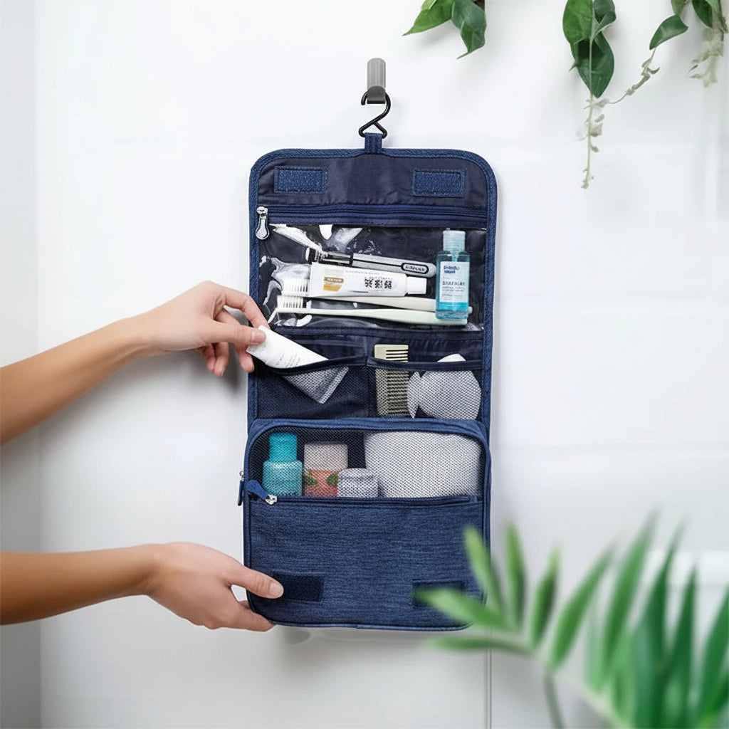 Men’s Hanging Toiletry Bag - 2-Piece Travel Organizer Set