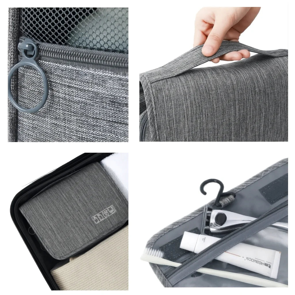 Men’s Hanging Toiletry Bag - 2-Piece Travel Organizer Set
