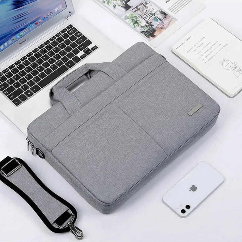 Men’s Laptop Briefcase - 17 Inch Multi-Pocket Shoulder Bag