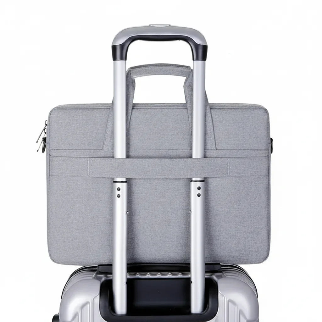 Men’s Laptop Briefcase - 17 Inch Multi-Pocket Shoulder Bag