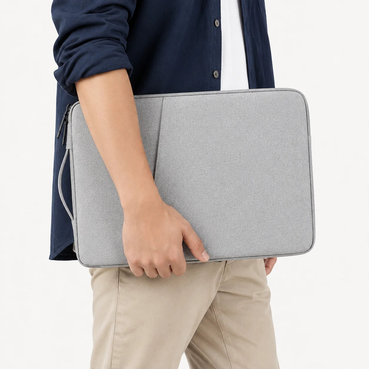 Men’s Padded Laptop Sleeve with Handle & Front Pocket