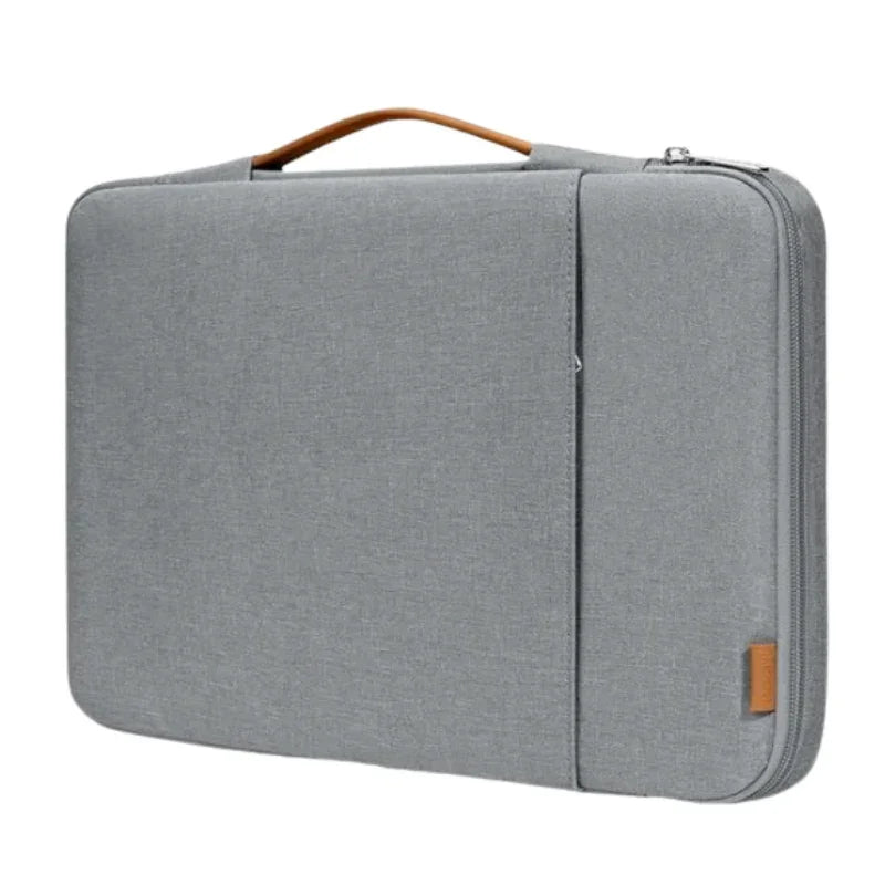 Men’s Laptop Sleeve - Padded Case with Quilted Handle - Gray / 13.3-14
