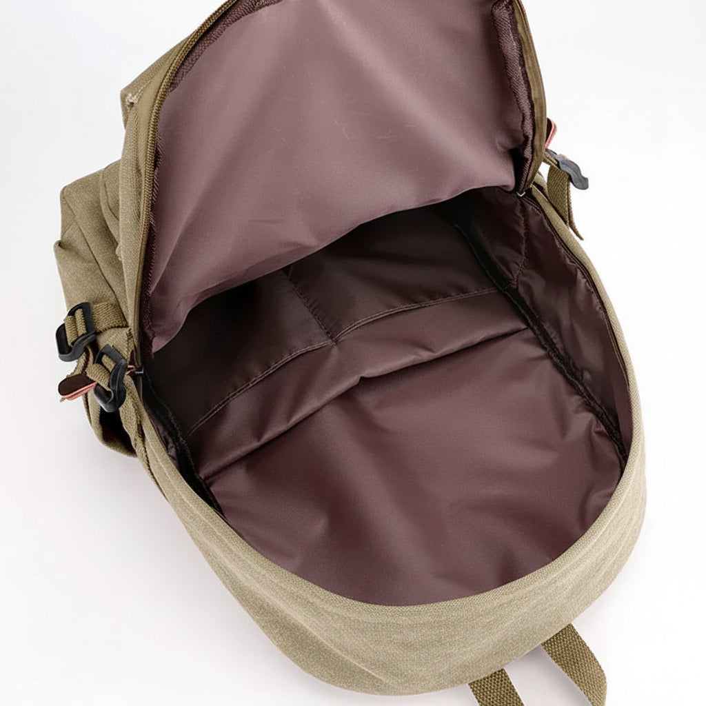 Men’s Canvas Backpack - Side Pocket 18L Daypack