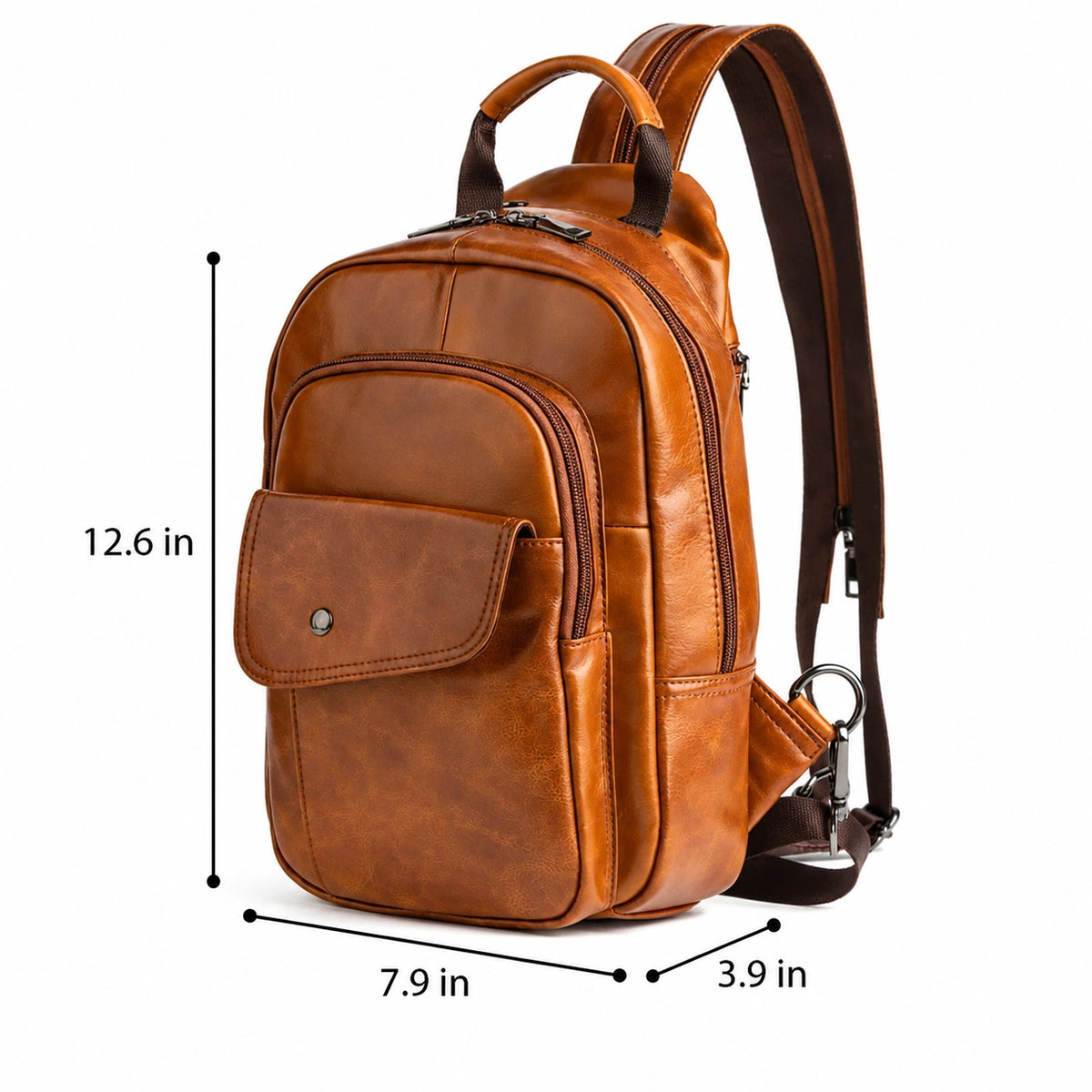 Men’s Leather Backpack – Compact Elegant Everyday Backpack