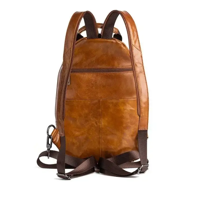 Men’s Leather Backpack – Compact Sling Backpack for Everyday Carry - Sacoche bandoulière