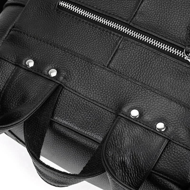 Men’s Leather Backpack - Cylinder Rucksack