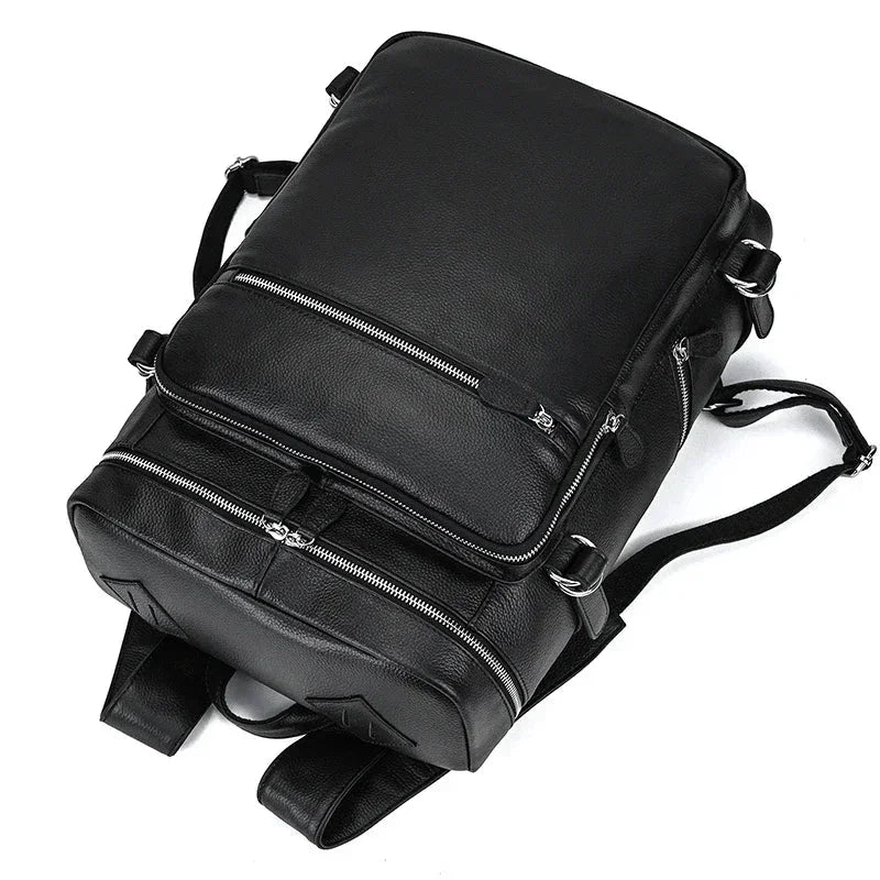 Men’s Leather Backpack - Cylinder Rucksack