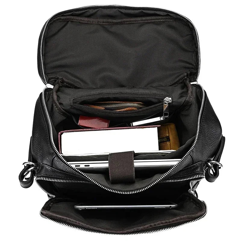 Men’s Leather Backpack - Cylinder Rucksack