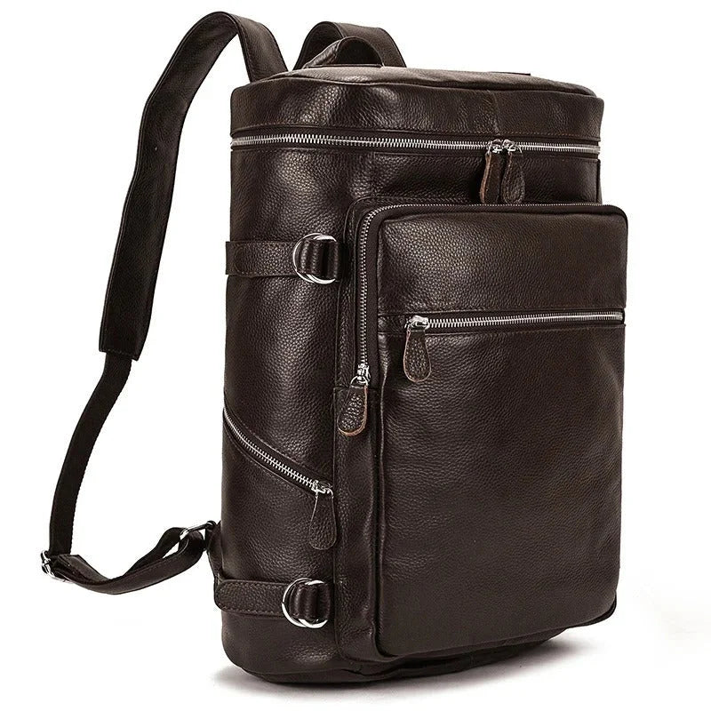 Men’s Leather Backpack - Cylinder Rucksack