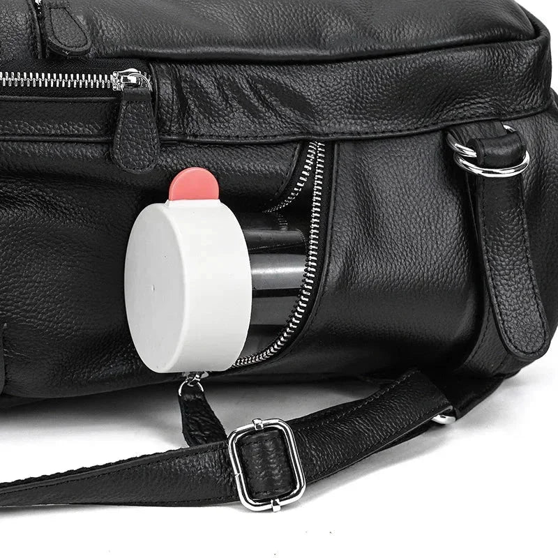 Men’s Leather Backpack - Cylinder Rucksack
