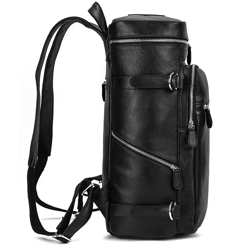 Men’s Leather Backpack - Cylinder Rucksack