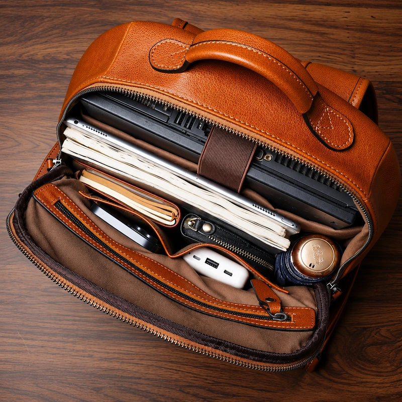 Men’s Leather Work Backpack – 15.6’’ Laptop Carry