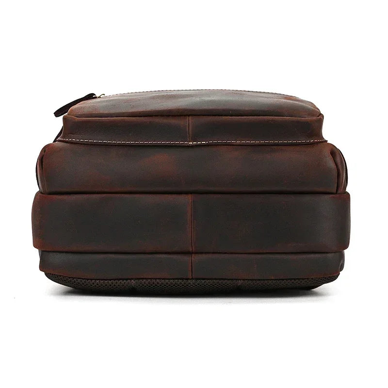 Men’s Leather Backpack - Front-Pocket 15’’ Laptop Bag