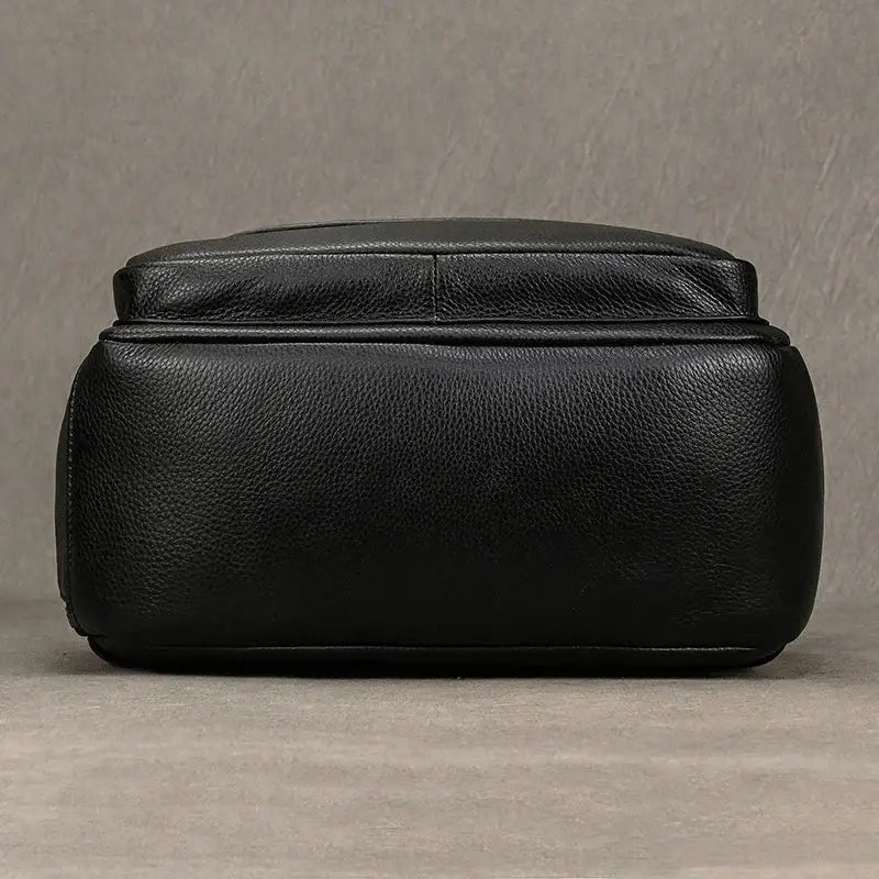 Men’s Leather Backpack - Structured Black 15’’ Laptop Bag