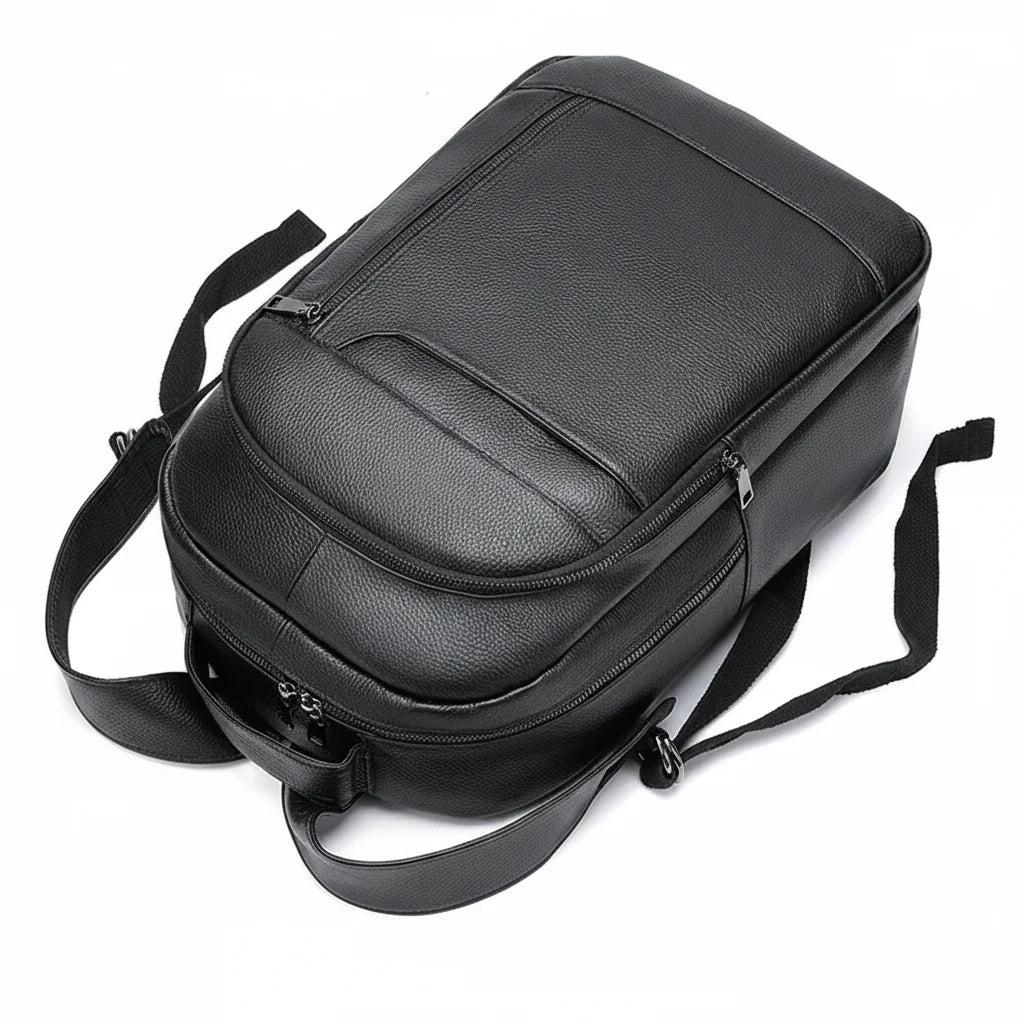 Men’s Leather Backpack - Top Handle Business Bag