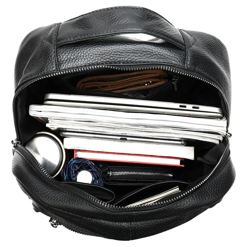 Men’s Leather Backpack - Top Handle Business Bag