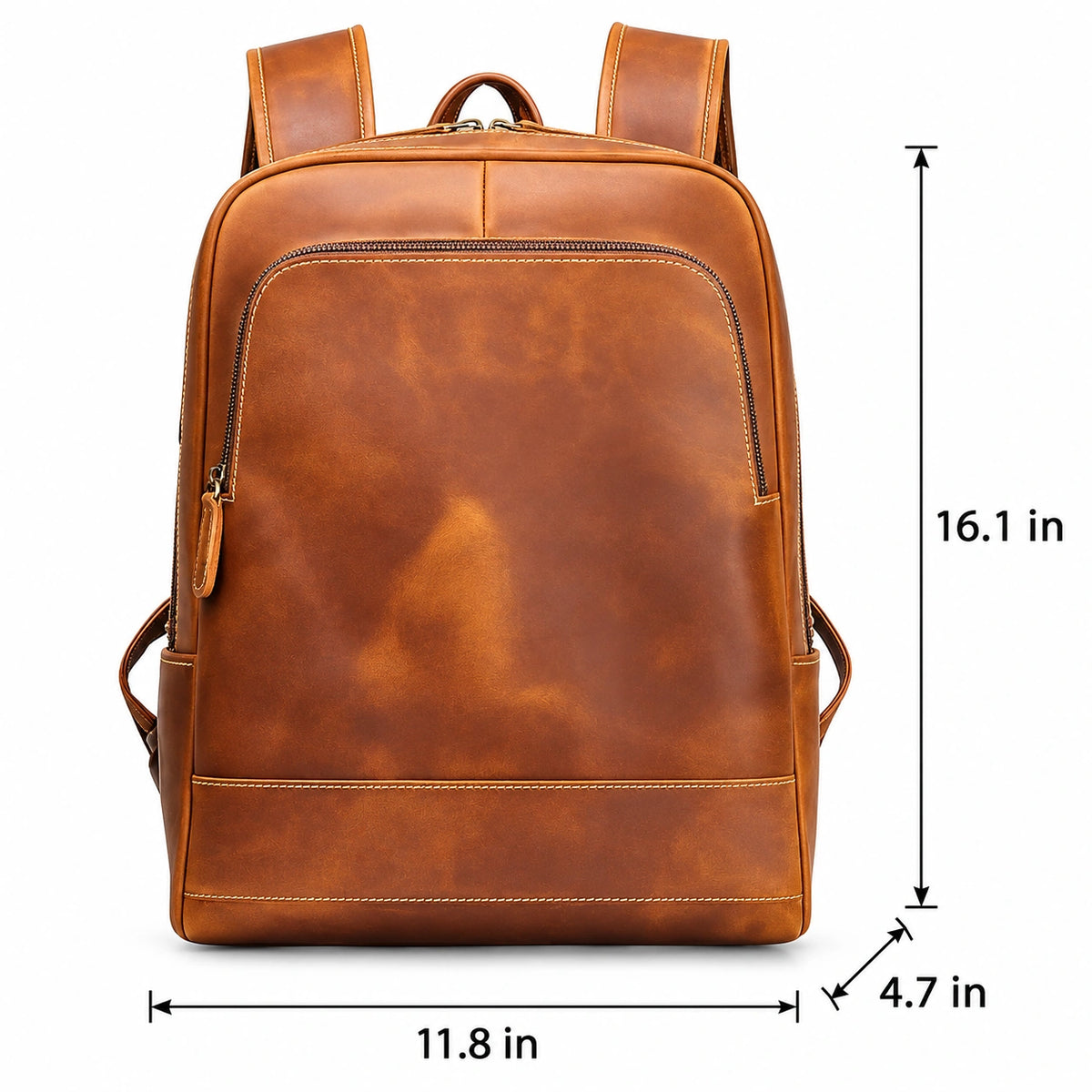 Men’s Leather Backpack – Vintage Crazy Horse 15.6’’ Laptop Bag