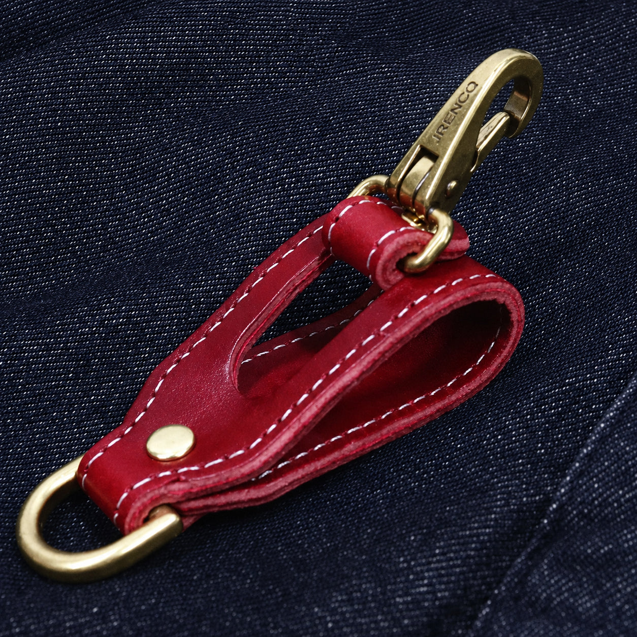 Men’s Leather Belt Key Holder - Snap Closure with Clip