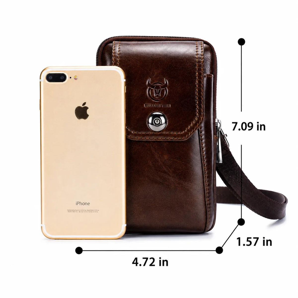 Men’s Leather Belt Pouch - Card Slot Phone Carry
