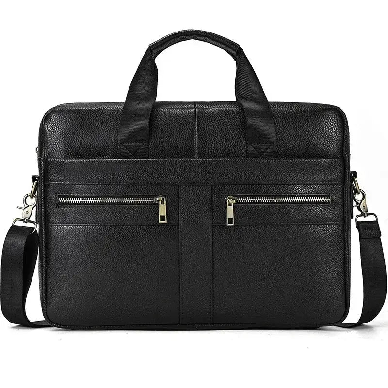 Men’s Leather Briefcase – 14 Inch Business Document Bag