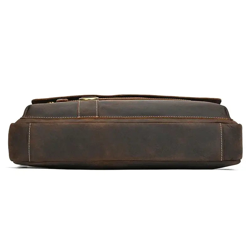 Men’s Leather Briefcase - Slim Full-Grain Work Bag