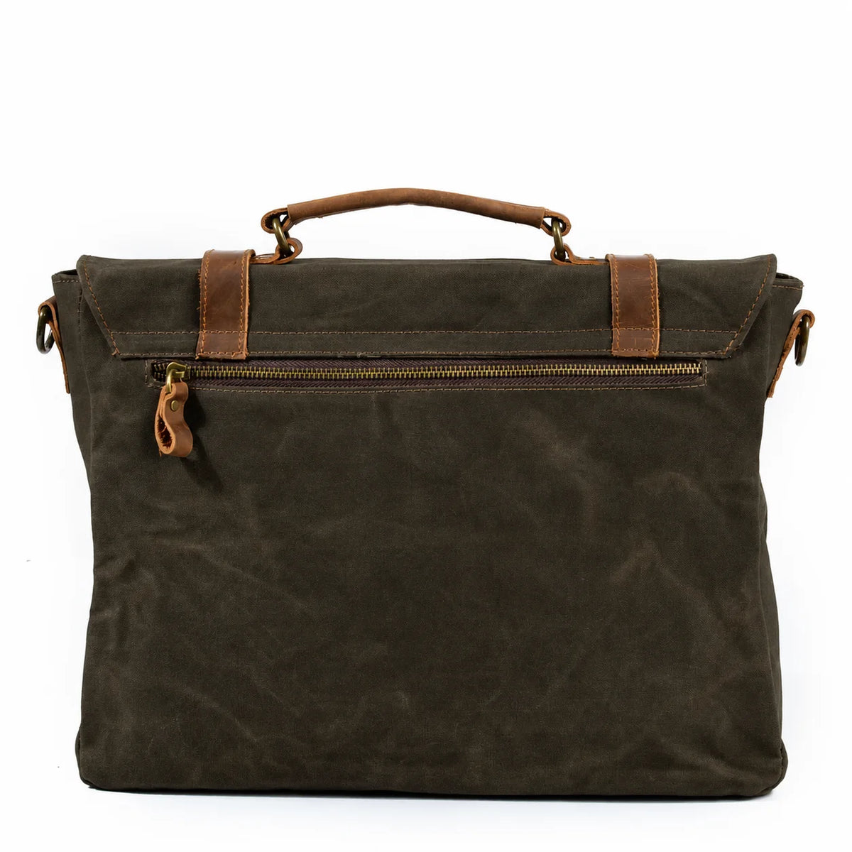 Men’s Leather Canvas Messenger Bag – Vintage Laptop Carry