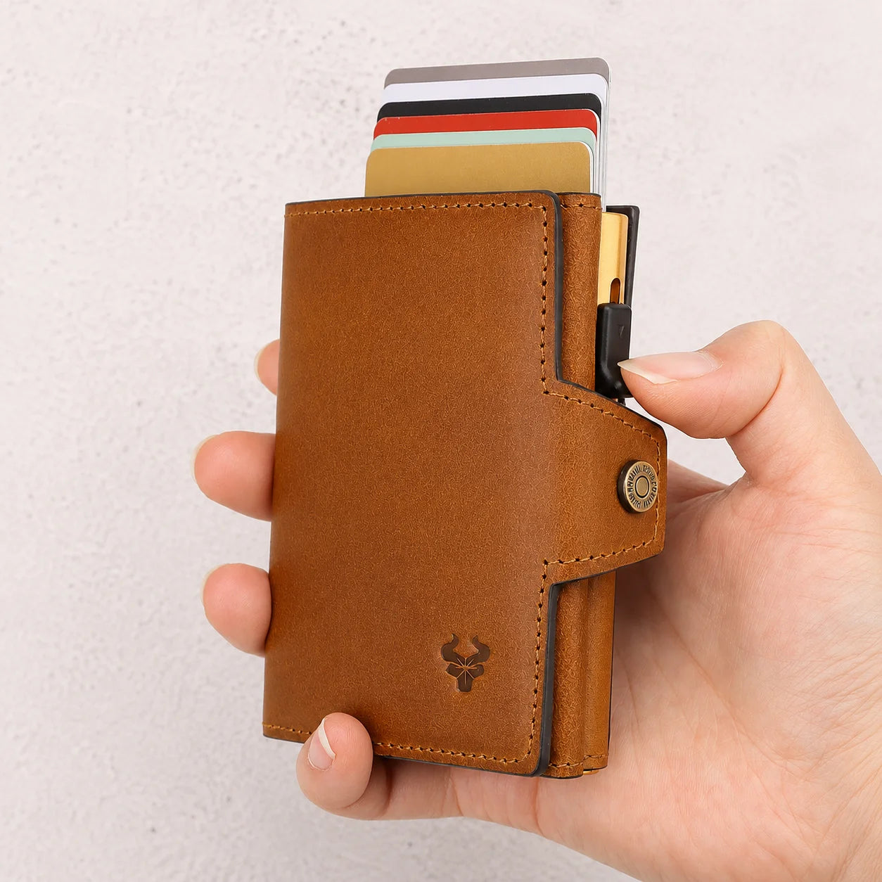 Men’s Leather Card Holder - RFID Wallet with Coin Pocket