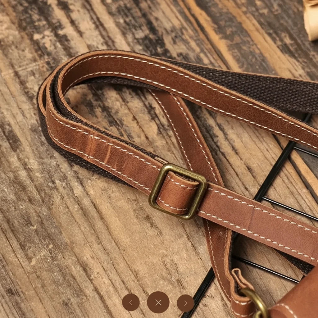 Men’s Leather Crossbody Bag - Mini Phone Pouch