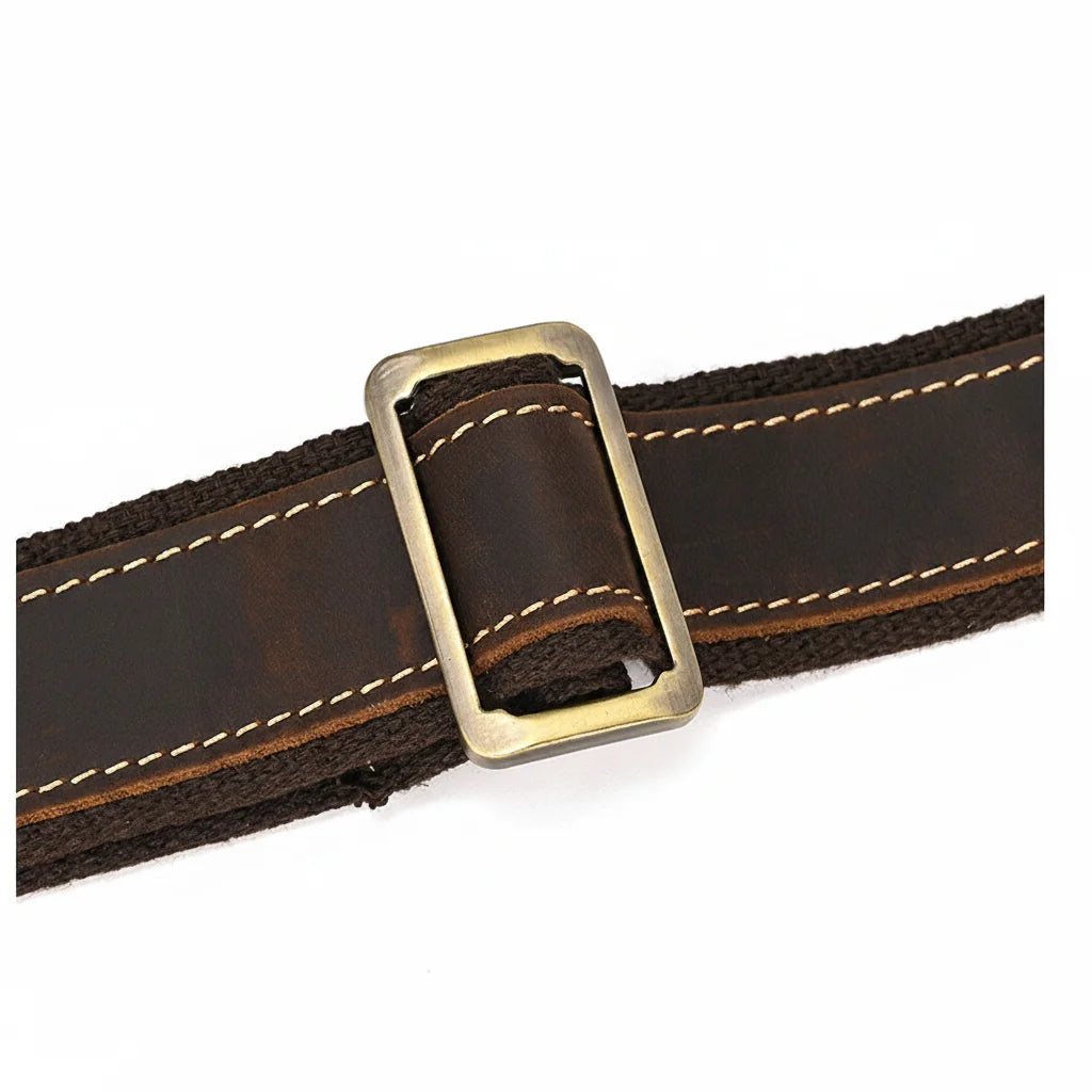 Men’s Leather Crossbody Bag - Multi-Pocket Card Organizer - Dark brown