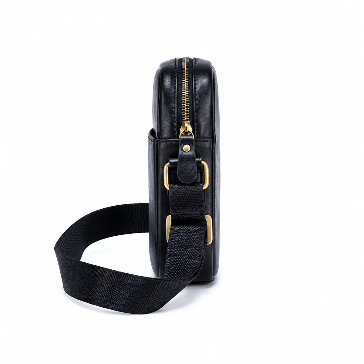 Men’s Leather Crossbody Bag - Vertical Phone Pocket Carry
