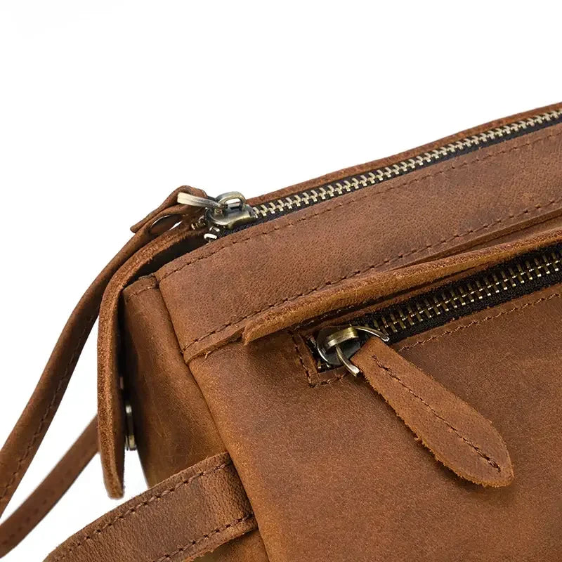 Men’s Leather Dopp Kit - Full-Grain Travel Toiletry Bag
